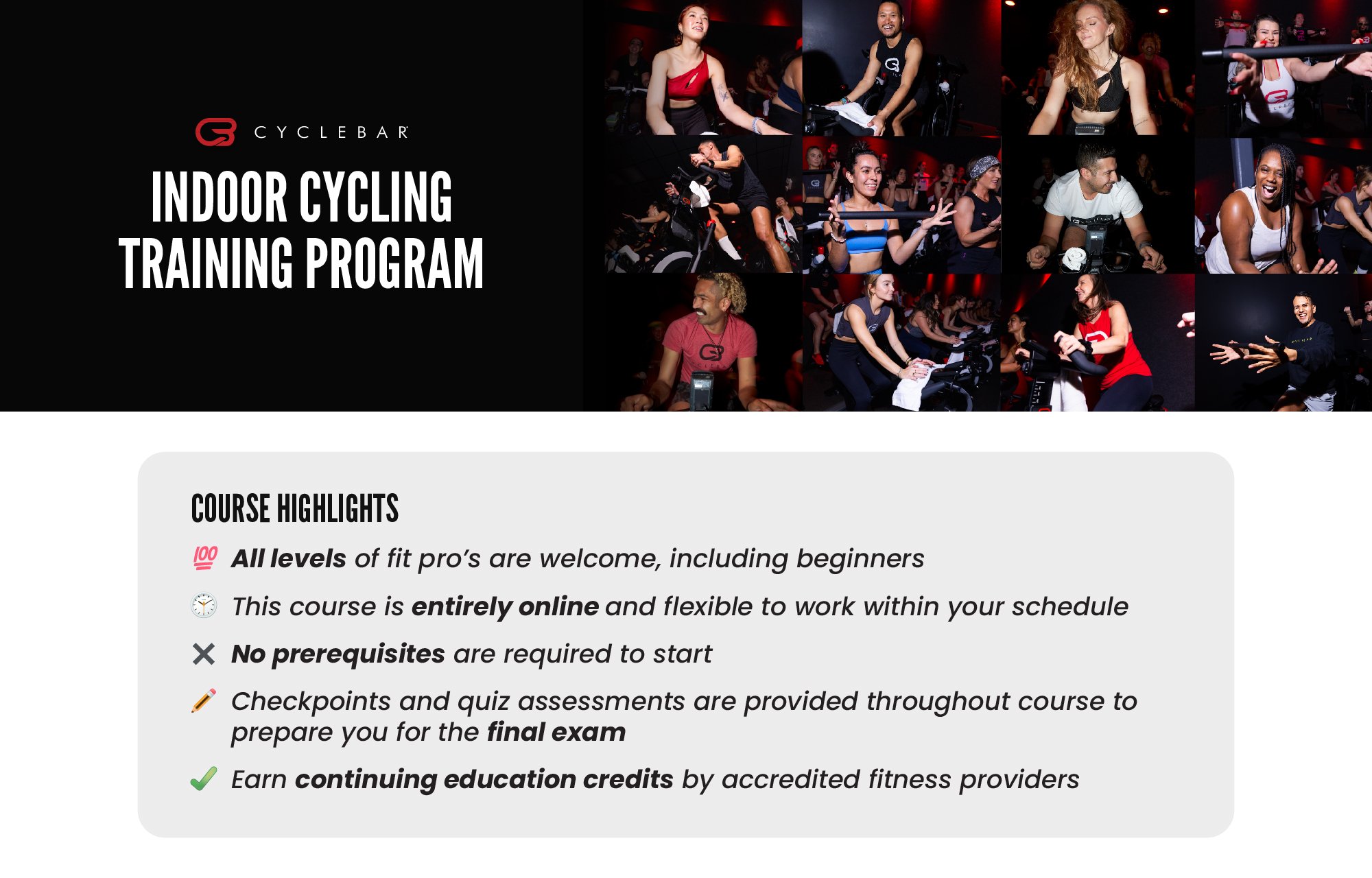 CycleBar Indoor Cycling Training Program