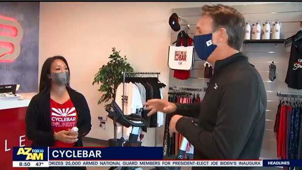 <span>Thank you FOX 10 for supporting and featuring our local studio and franchisees in Gilbert, AZ! CycleBar Gilbert has reopened responsibly with stringent cleaning procedures & additional safety precautions.</span>